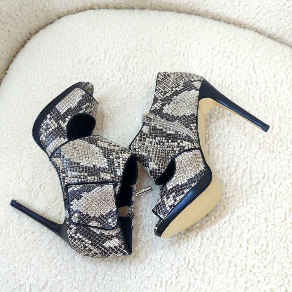 Calvin Klein Lenora Classic Python Print Open Toe… - image 4